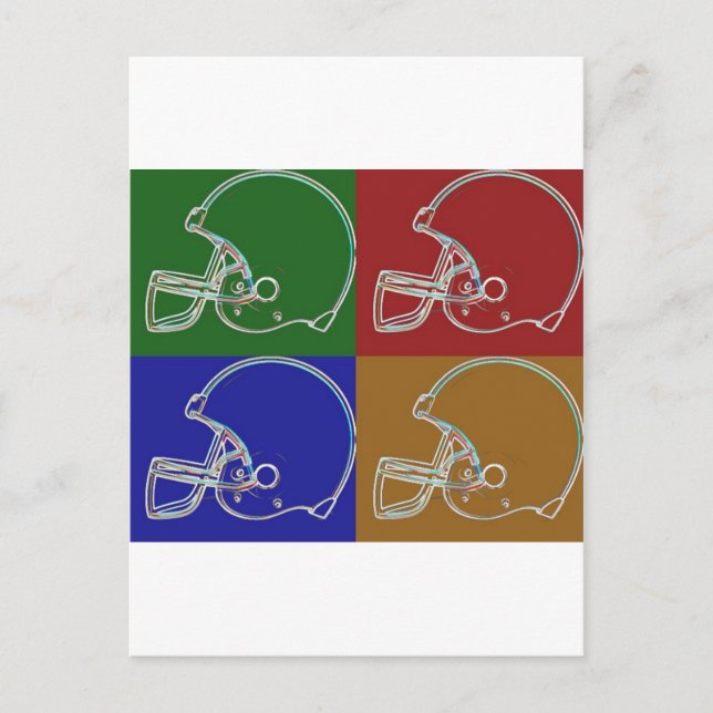 PopArt Helmet Postcard (Front)