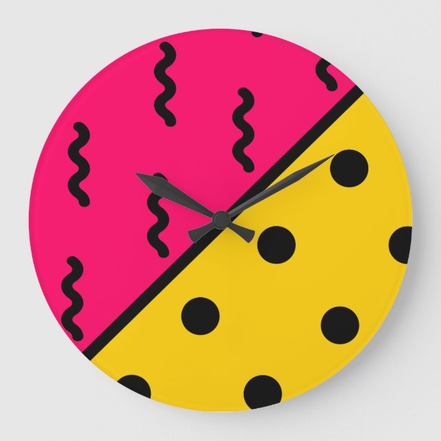 PopArt Pattern Large Clock (Front)