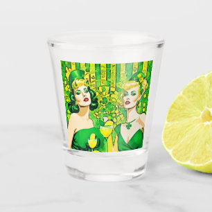 PopArt St Paddy's Pin-up Girls Shot Glass