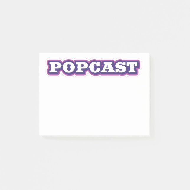 POPCAST post-it notes (Front)