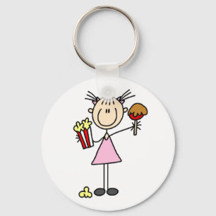 Popcorn and Cotton Candy Tshirts and Gifts Keychain
