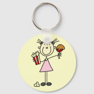 Popcorn and Cotton Candy Tshirts and Gifts Keychain