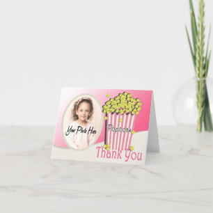 Popcorn and Movie Photo Thank You Card