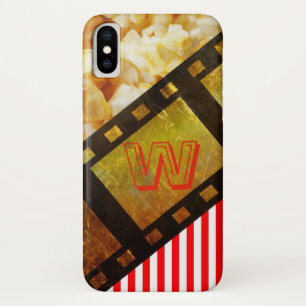 Popcorn and movie reel film red white striped  Case-Mate iPhone case