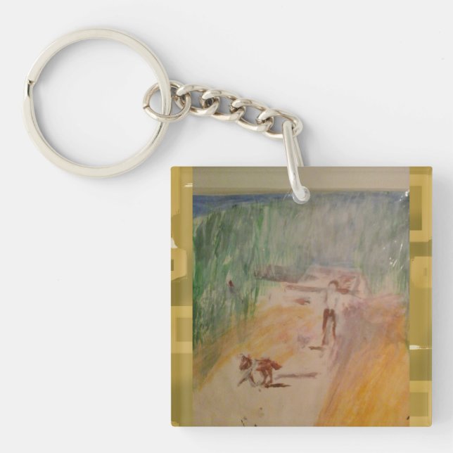 Popcorn Anime Abstract Keychain (Front)