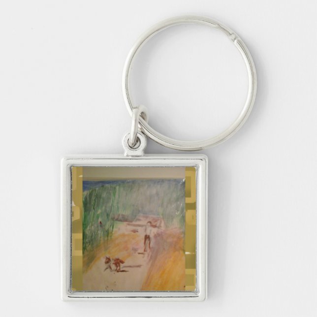 Popcorn Anime Abstract Keychain (Front)