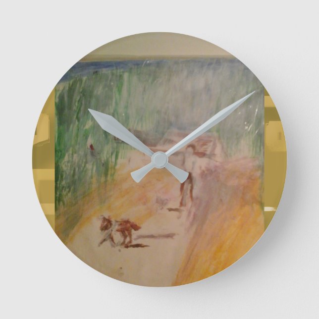 Popcorn Anime Abstract Round Clock (Front)