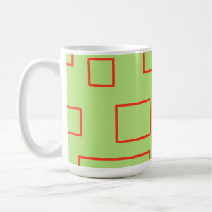 Popcorn Anime Green Red Rectangles  Coffee Mug