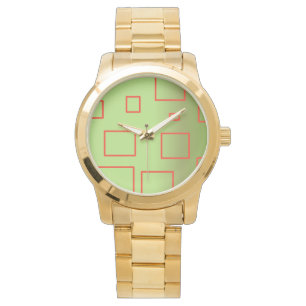 Popcorn Anime Green Red Rectangles Watch