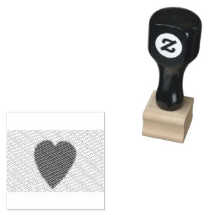 Popcorn Anime Heart Rubber Stamp