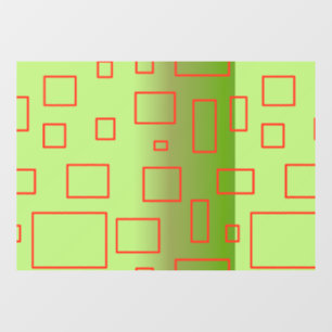 Popcorn Anime Red Green Box Abstract Window Cling