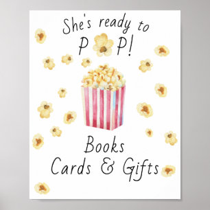 Popcorn baby shower - Books, Cards and Gifts Poster