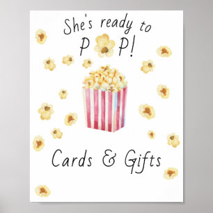 Popcorn baby shower - Cards and Gifts Poster