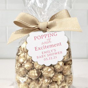 Popcorn Baby Shower Popping with Excitement  Favour Tags
