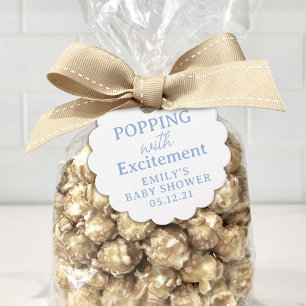 Popcorn Baby Shower Popping with Excitement  Favour Tags