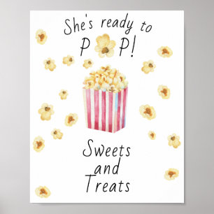 Popcorn baby shower - Sweets and Treats Poster