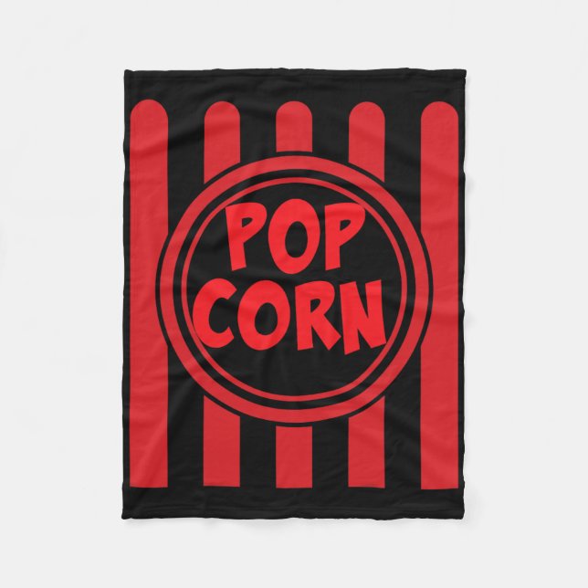 Popcorn Carnival Costume Shirt Funny Red White Str Fleece Blanket (Front)