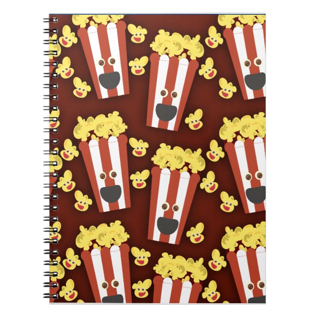 Popcorn Cartoon Fresh Illustrated Pattern Art Notebook (Front)