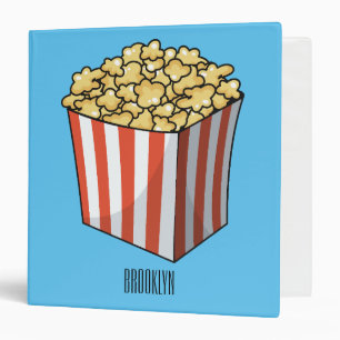 Popcorn cartoon illustration  binder