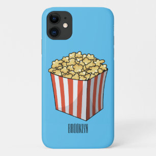 Popcorn cartoon illustration iPhone 11 case