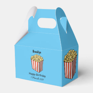 Popcorn cartoon illustration favor box