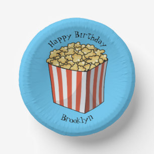 Popcorn cartoon illustration paper plate