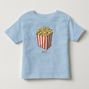 Popcorn cartoon illustration  toddler t-shirt