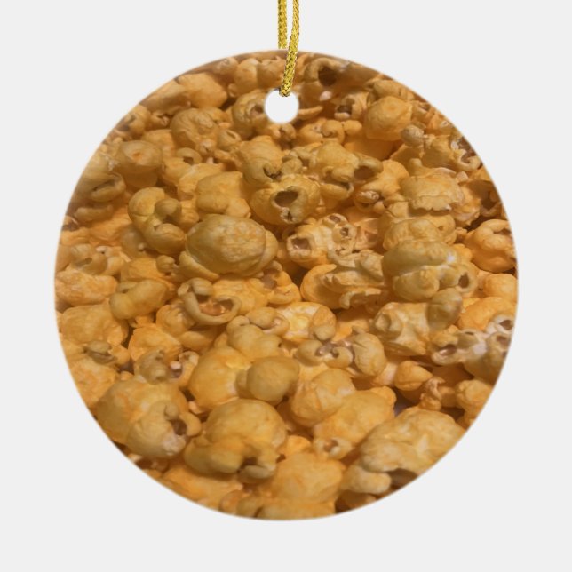 Popcorn Ceramic Ornament (Front)