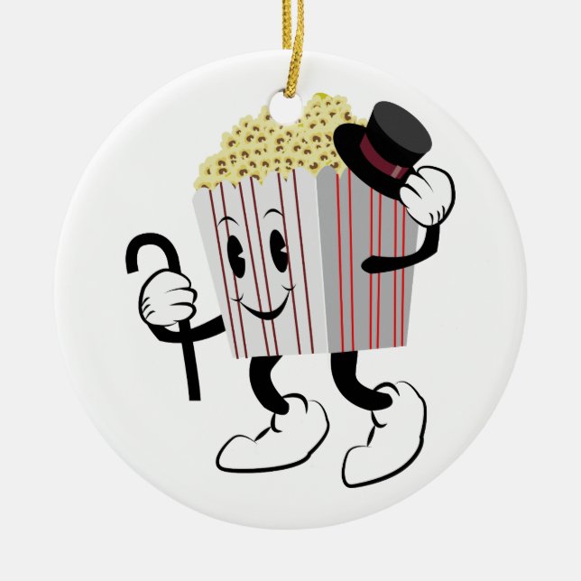 Popcorn Ceramic Ornament (Front)