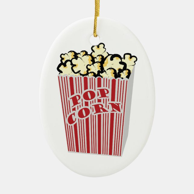 Popcorn Ceramic Ornament (Front)