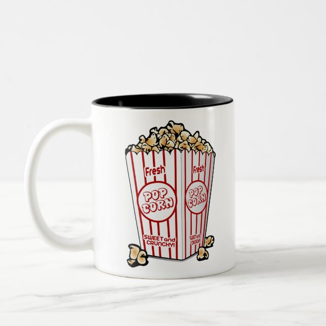 popcorn cinema Two-Tone coffee mug (Left)