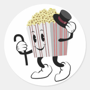 Popcorn Classic Round Sticker