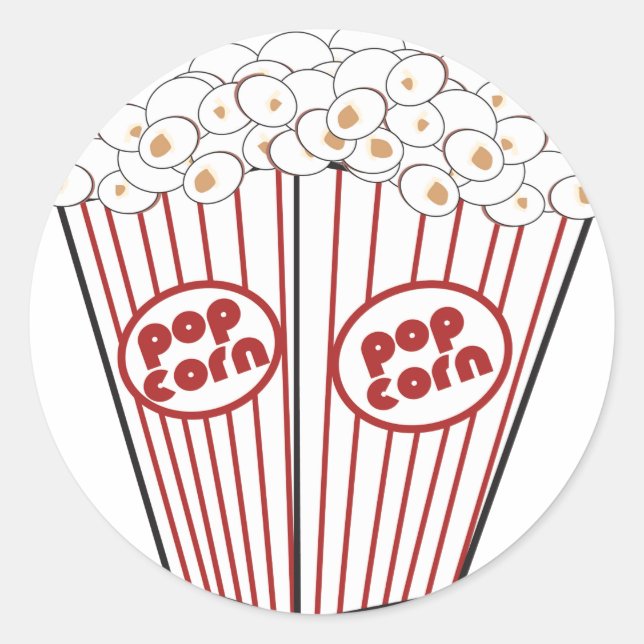 Popcorn Classic Round Sticker (Front)