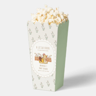 Popcorn Cottagecore Chicken Floral Baby Shower Favor Box