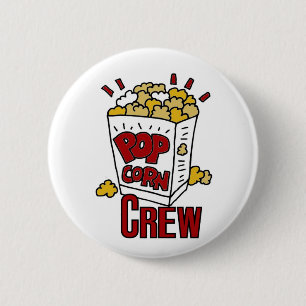 Popcorn Crew 2 Inch Round Button