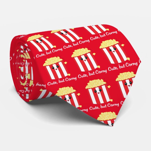 Popcorn Cute, but Corny Tie (Rolled)