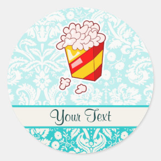 Popcorn; Cute Classic Round Sticker