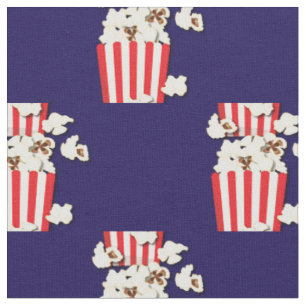 Popcorn Cute Movie Theater Fabric