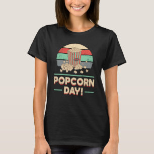Popcorn Day Cinema Movie Snack Pop Film Gift Idea T-Shirt