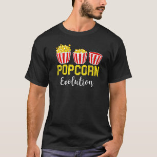 Popcorn Evolution Pop Corn Eater Graphic T-Shirt