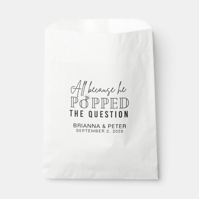 Popcorn Favor Sacs (Devant)