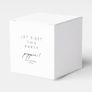 Popcorn Favour Box, Party Poppin' Popcorn Bar Mix Favor Box