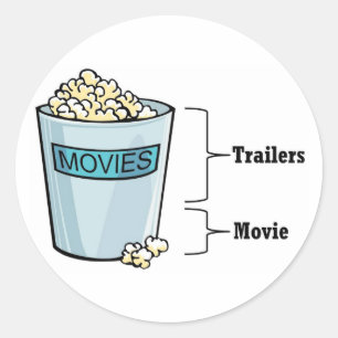 Popcorn Full Classic Round Sticker