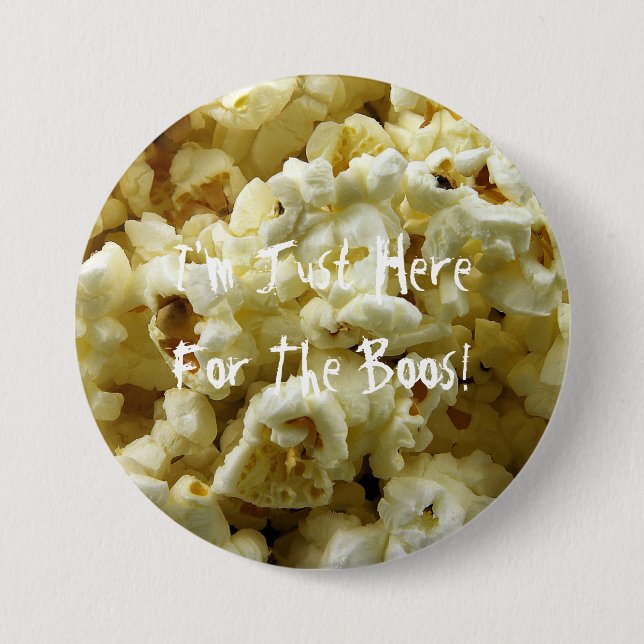 popcorn Halloween 3 Inch Round Button (Front)
