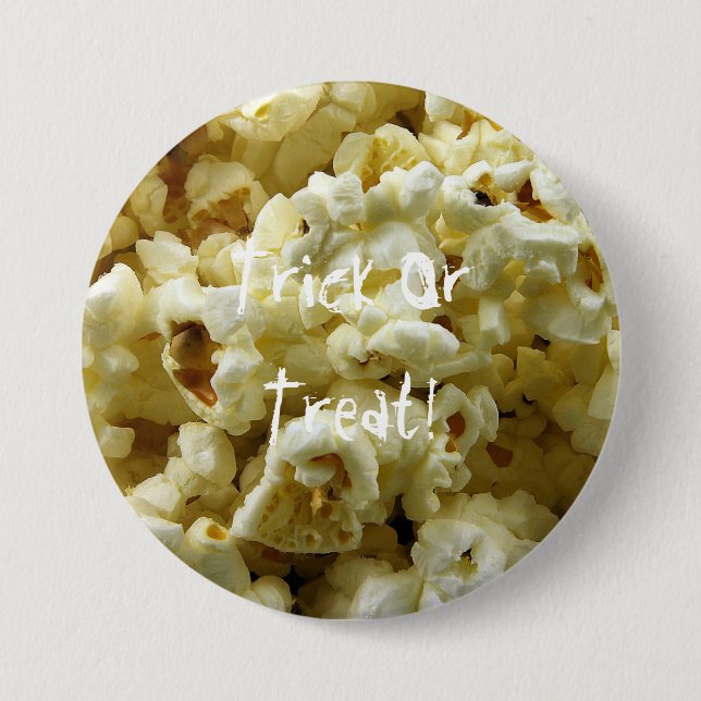 popcorn Halloween 3 Inch Round Button (Front)