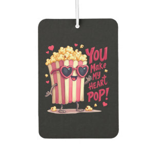 Popcorn Heart Pop Valentine Design Air Freshener