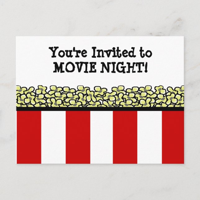 Popcorn Invitation Postcard (Front)