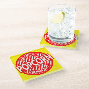 *Popcorn* Label Top Coaster