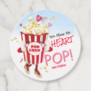 Popcorn Love Funny Favour Tags
