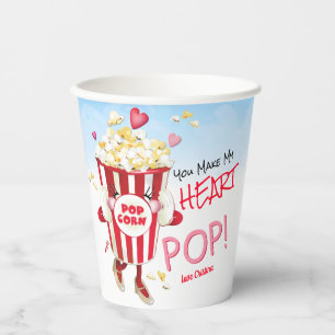 Popcorn Love Funny Paper Cups